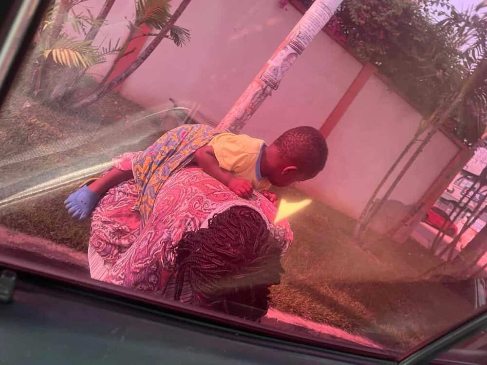 Ghanaian woman hawking ginger. Ghanaian woman hawking ginger.