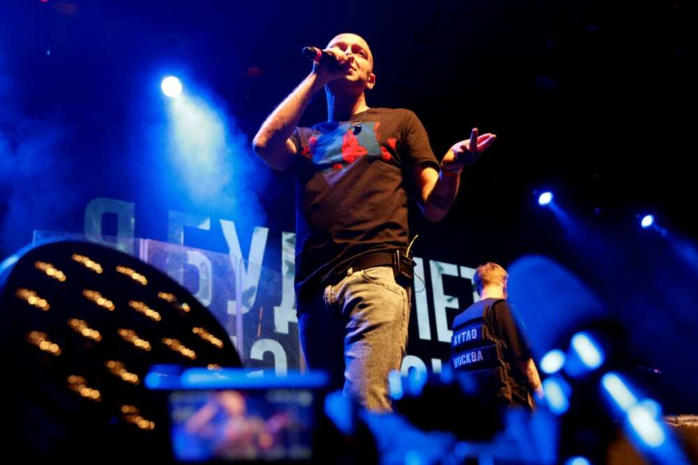 Rapper Oxxxymiron performs at a Moscow club in November 2018