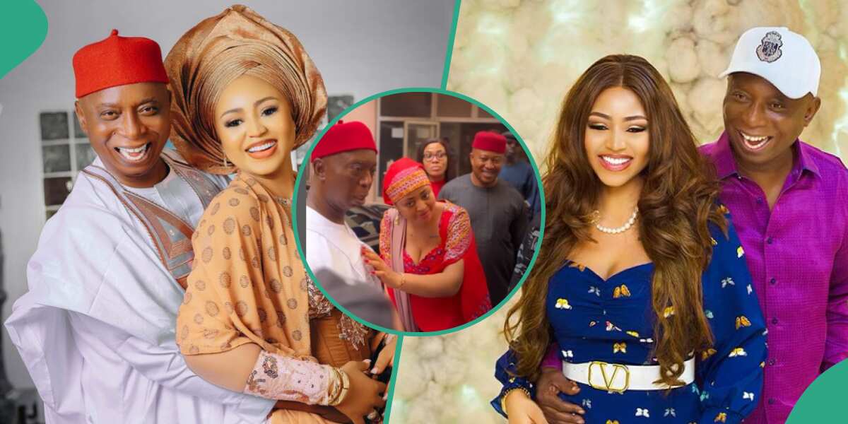 See how Regina Daniels and her husband asked a group of people their reasons for greeting them (video)