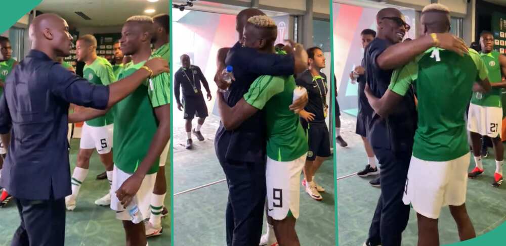 The moment Victor Osimhen met with Didier Drogba.