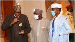 Presidency shares Photos as Buhari returns from Turkey, receives his turbaned son