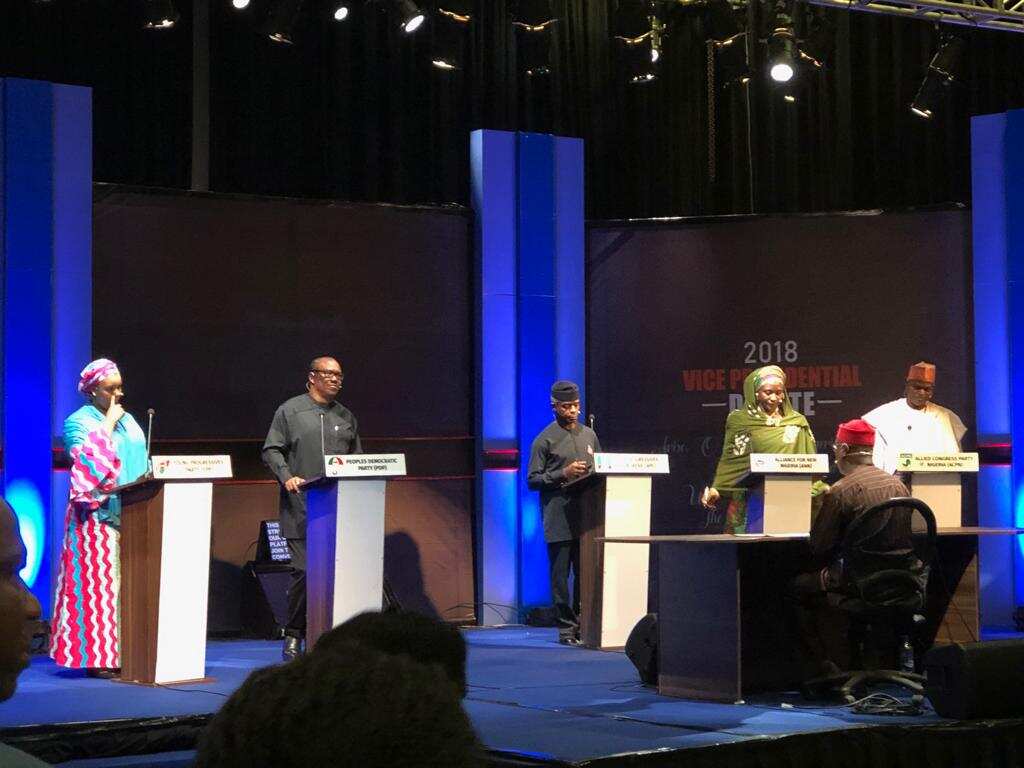 Happening now: Osinbajo, Peter Obi, others go head to head in vice presidential debate ahead of 2019