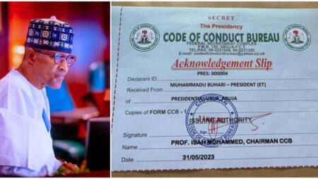 "Assets did not increase": Former President Buhari submits assets declaration form, details, photo emerge