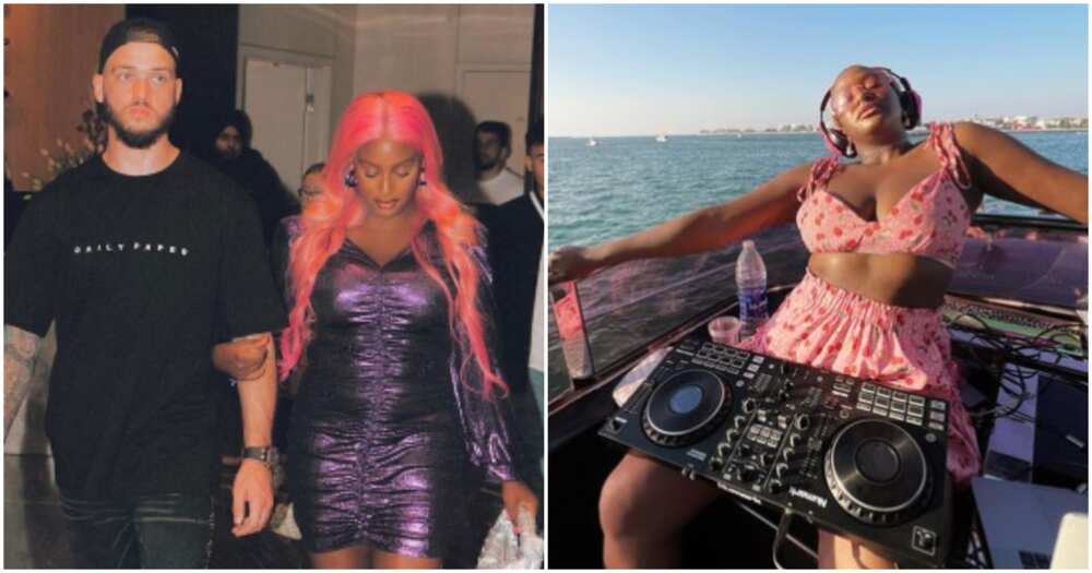 Singer DJ Cuppy and her fiancé Ryan Taylor Singer DJ Cuppy and her fiancé Ryan Taylor