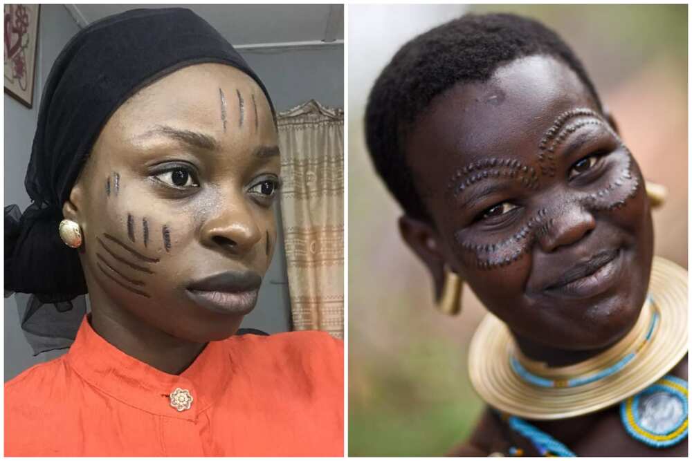 African face tattoos