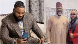 I'm made: Whitemoney declares after getting an autographed card from Dino Melaye, Nigerians react