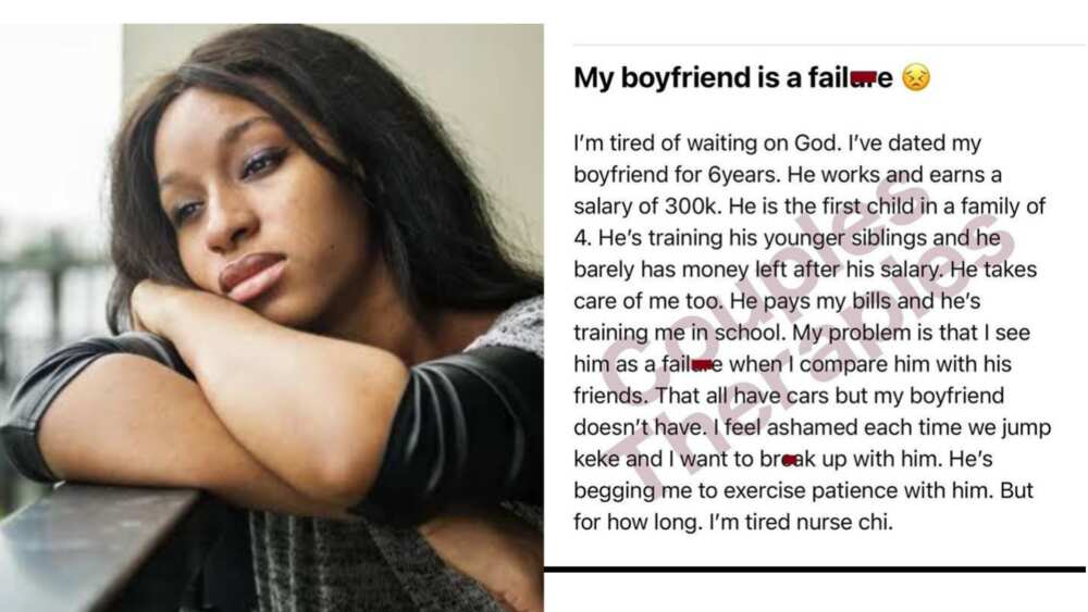 Lady says boyfriend is not measuring up with friends