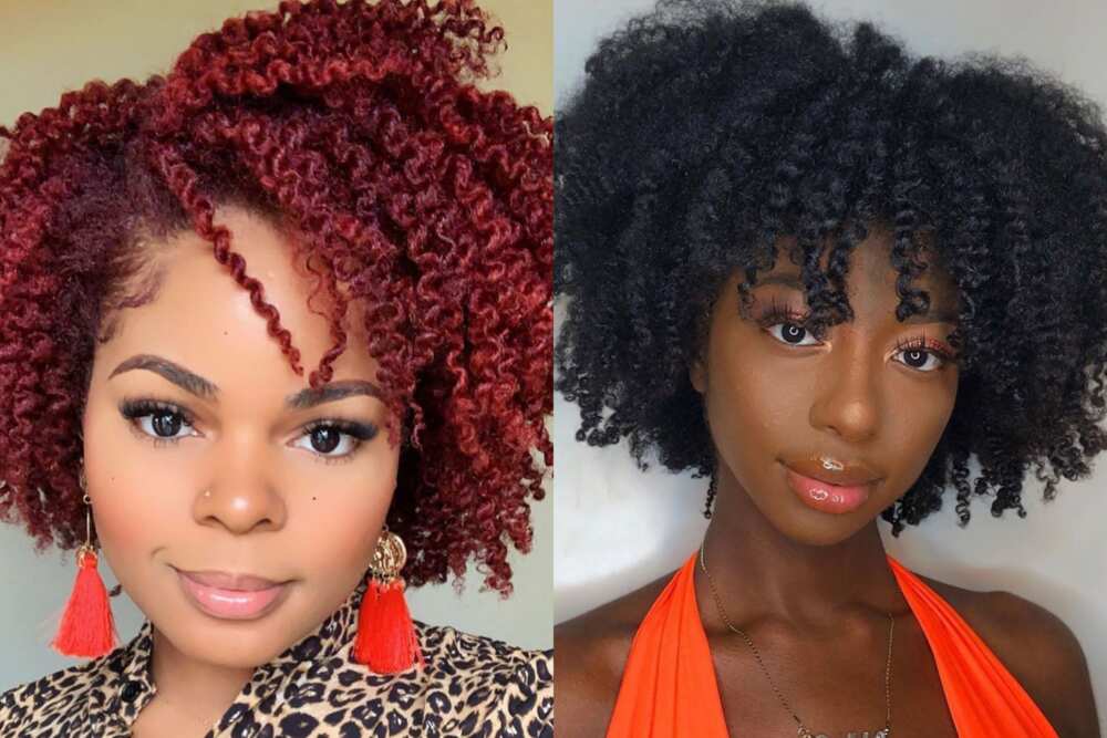 black natural hairstyles for medium length hair