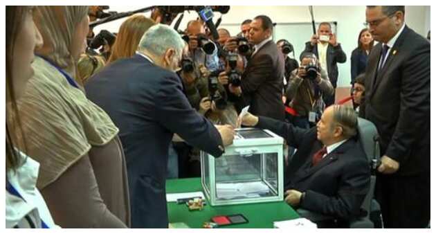 Abdelaziz Bouteflika during an election