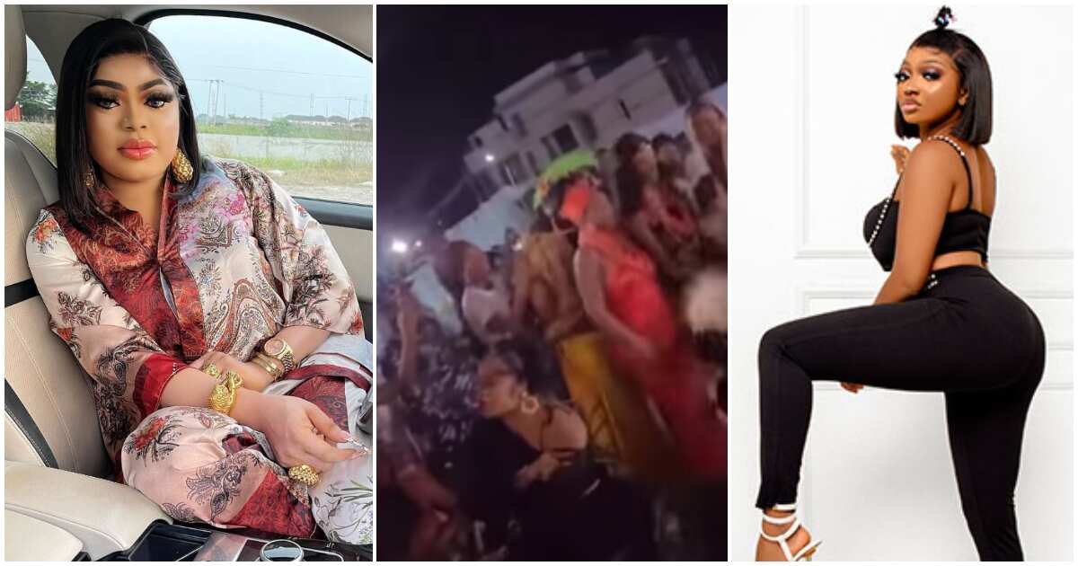 Watch surprising moment Bobrisky attacked Papaya Ex after they both attended the same party