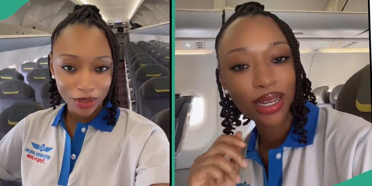 Video: This United Nigeria Airlines flight attendant is so beautiful, see what people are saying about her