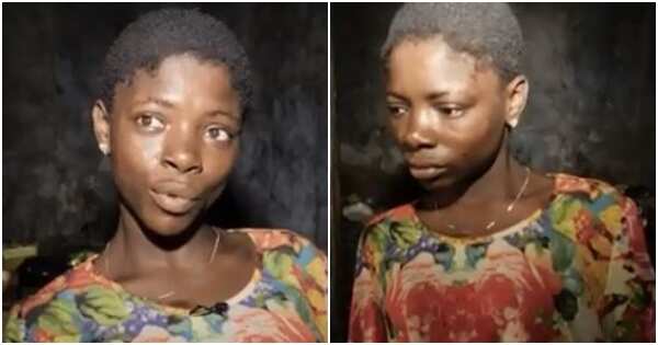 Nigerians react to trending video of young lady hooked on hard substance
