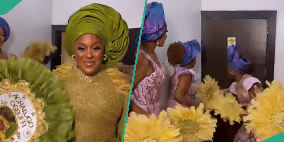 See the jaw-dropping outfits a bride and her asoebi ladies wore that had netizens wowed