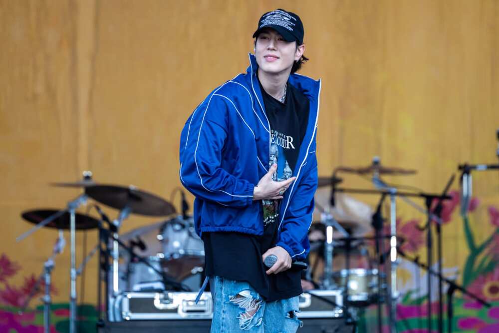 YUGYEOM performs onstage during the 2022 Bluespring Festival.
