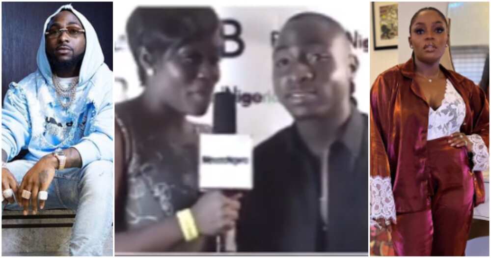 Singer Davido and TV host Bisola Aiyeola