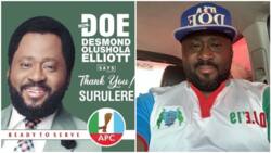 Desmond Elliot wins re-election in Surulere constituency despite being attacked by thugs