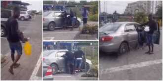 Drama at mall as Nigerian man collects foods he got for ladies after they refused to follow him home, video goes viral Drama at mall as Nigerian man collects foods he got for ladies after they refused to follow him home, video goes viral