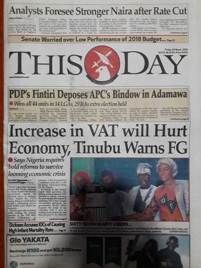 Newspaper Review: Buhari, ‘no-show’ at Bola Tinubu Colloquium Newspaper Review: Buhari, ‘no-show’ at Bola Tinubu Colloquium