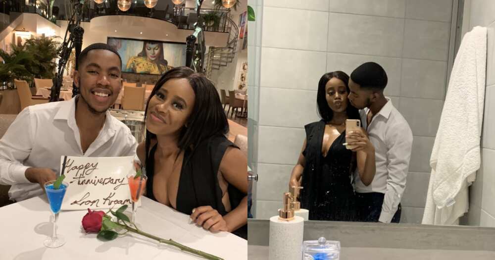 Couple share pics of how it started how it's going challenge