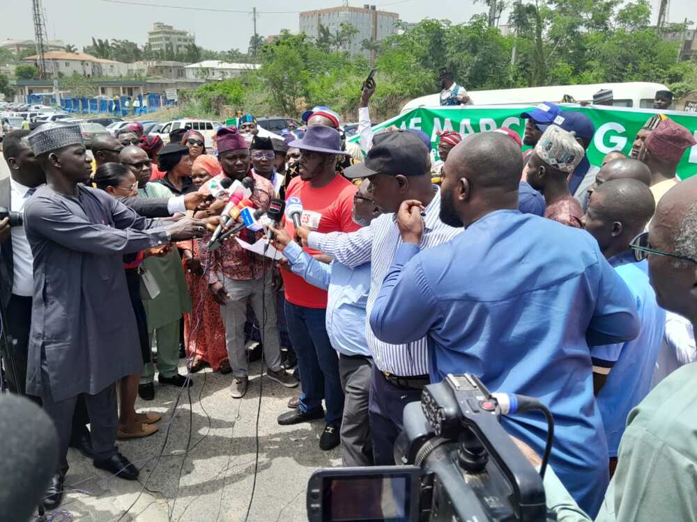 Protesters say America will not cause trouble in Nigeria