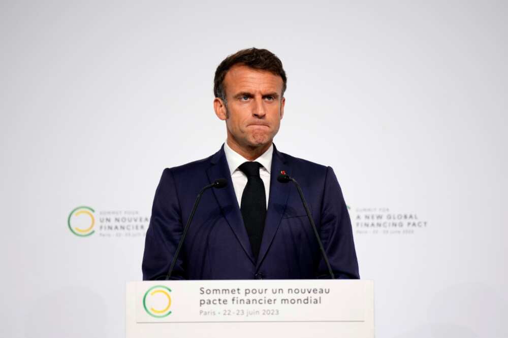 Macron said backing from China, the United States and other European nations was still needed