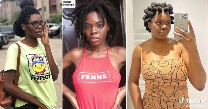 Nigerian lady displays her body transformation
