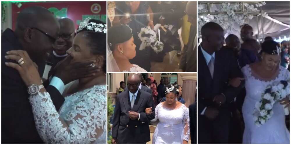 57-year-old female Nigerian pastor ties the knot with her man in beautiful video