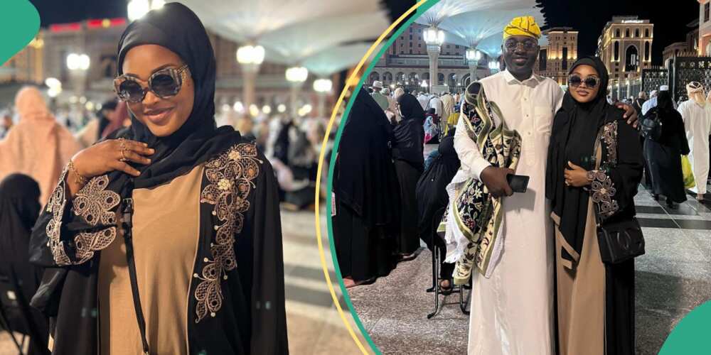 Ramadan: Mercy Aigbe and husband traval for Umrah, share photos.