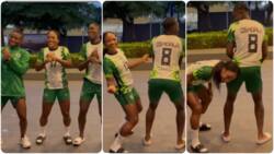 Super Falcons captain Oshoala spotted twerking to popular Nigerian hit song alongside Ordega, 2 others