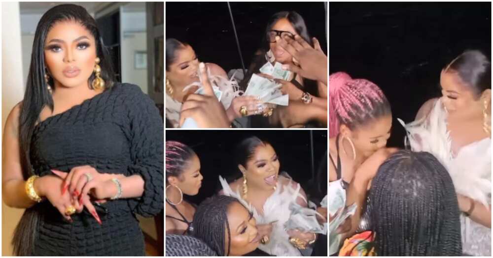 Crossdresser Bobrisky partying with his glam team and helps