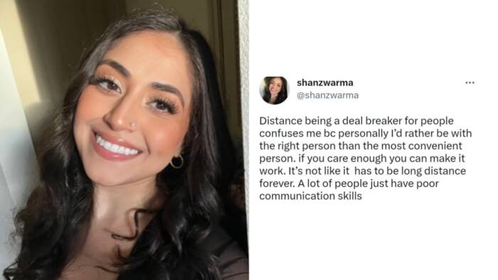 "Love is a choice": Lady says long distance should not be a relationship deal breaker, explains why