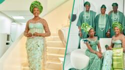 Comedian AY's sister Morenike weds boo, shows lovely trad outfits, netizens react: "I tap into this"