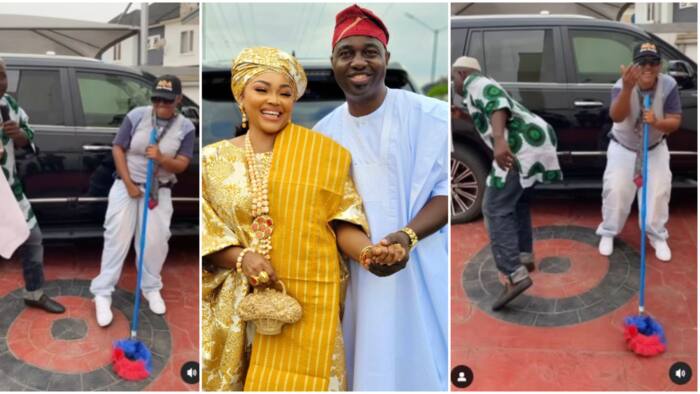 "My eyes don see Shege," Mercy Aigbe's hubby laments as wife turns him into Fuji Musician in video