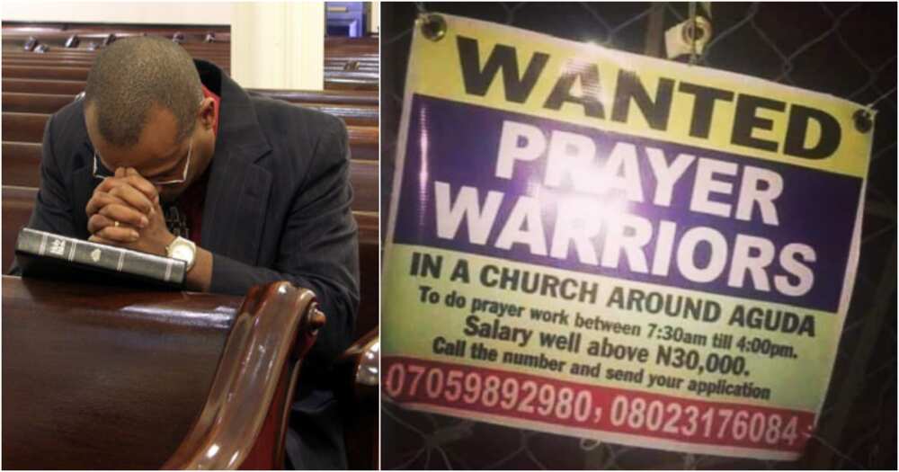 Poster of church advertising for prayer warriors go viral online