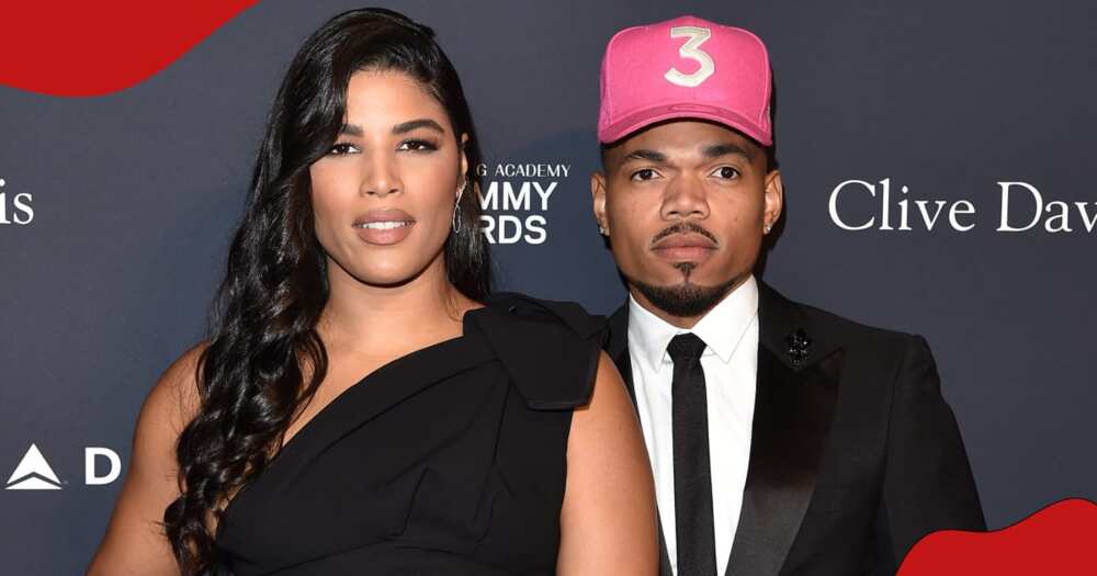 Kirsten Corley and Chance the Rapper during the Pre-GRAMMY Gala at The Beverly Hilton Hotel on January 25, 2020 in Beverly Hills, California.