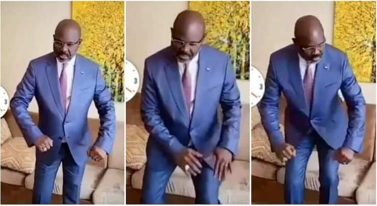 President George Weah of Liberia dances to Buga by Kizz Daniel and Tekno.