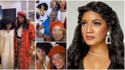 Video & pics emerge as Omotola Jalade-Ekehinde, Rita Dominic, others link up at a dinner party in Lagos