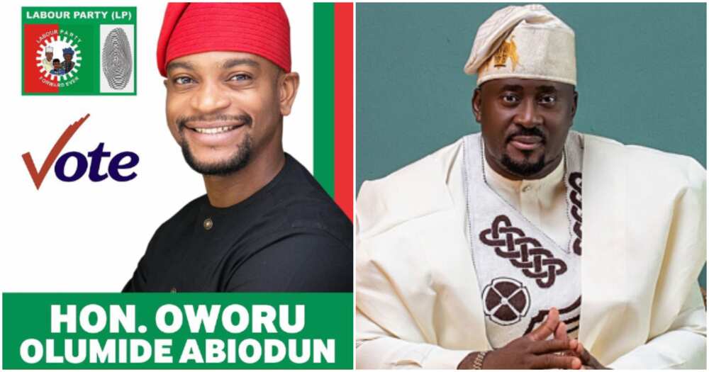 Nollywood's Olumide Oworu and politician Desmond Elliott