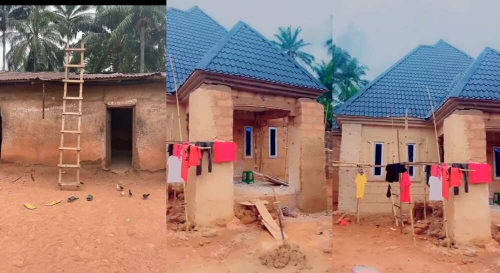 Photos of a house built by a young Nigerian man.