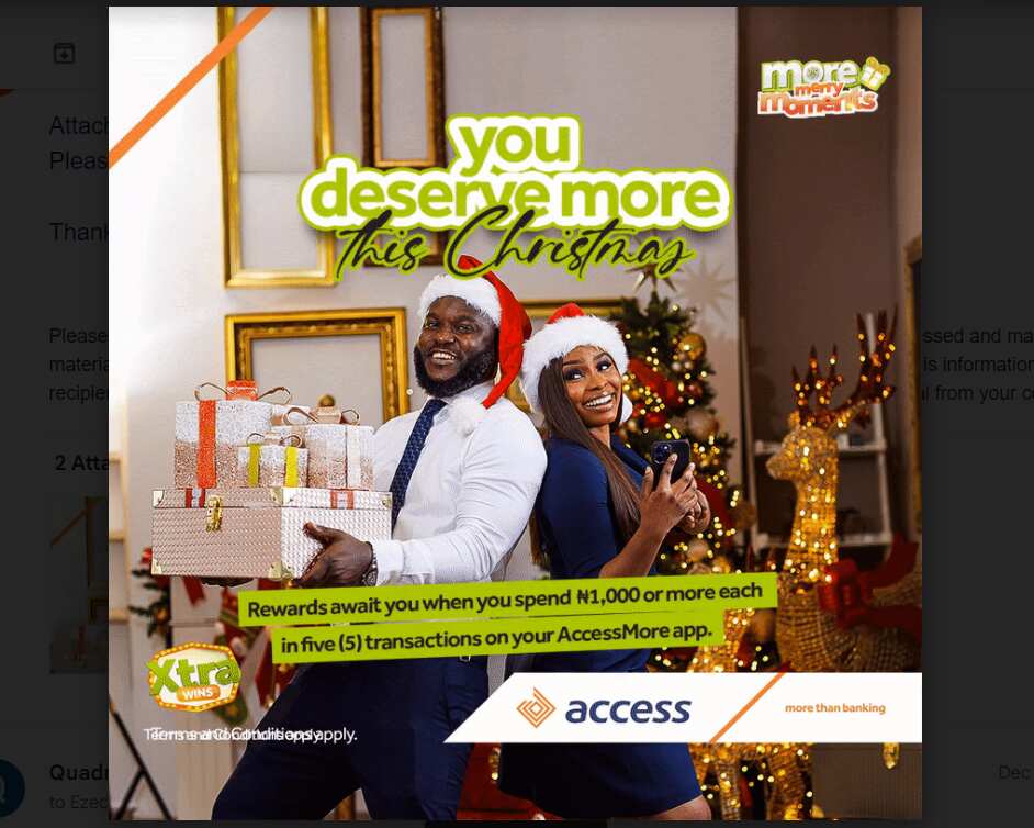 XtraWins: Access Bank Launches 12 Days of Christmas Campaign to Delight Customers