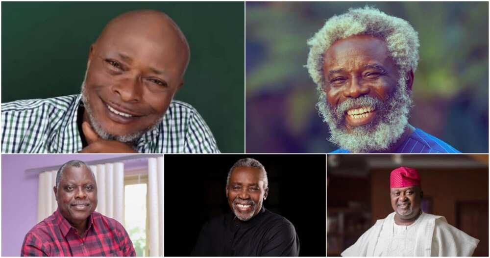 Senior actors celebrate Olu Jacobs at 80. Credit: @_olujacobs @chuwukajude @akinlewis_official