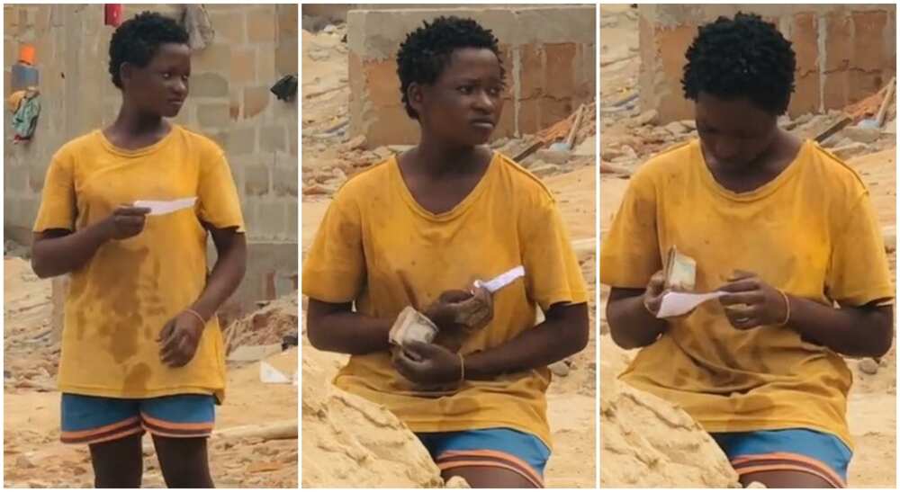 Photos of a young girl who works as a labourer. Photos of a young girl who works as a labourer.