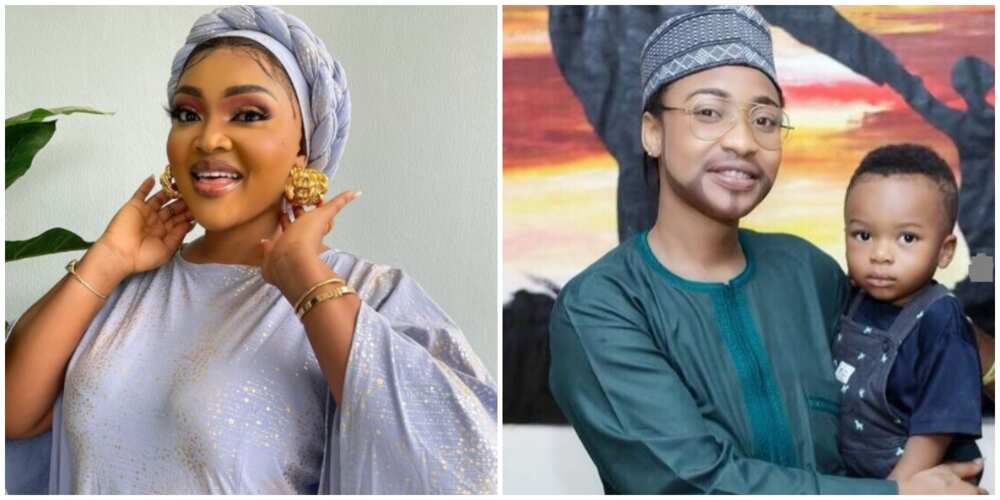 Photos of Mercy Aigbe, and Tonto Dikeh with her son, Andre.