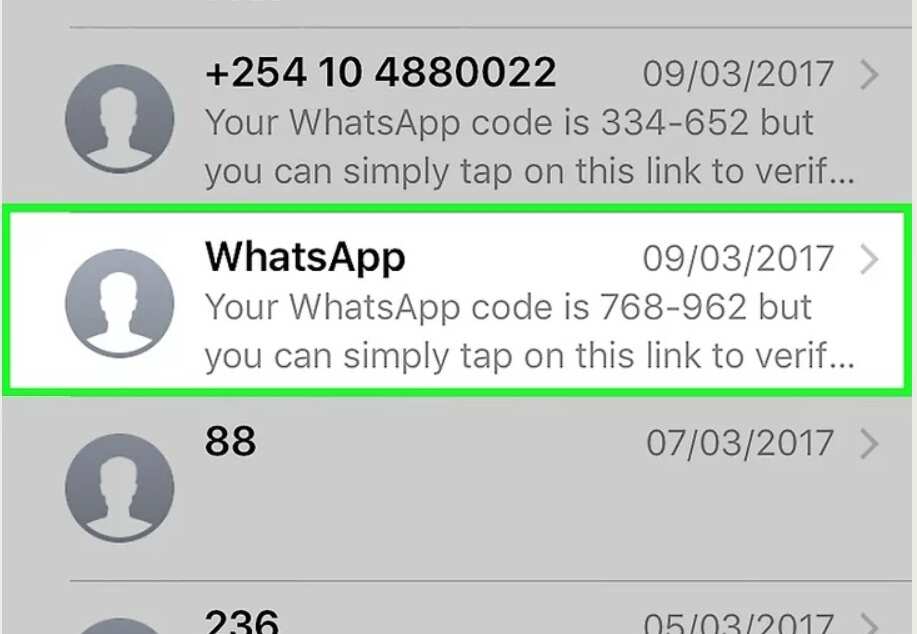 Step 6 in the creation of WhatsApp account