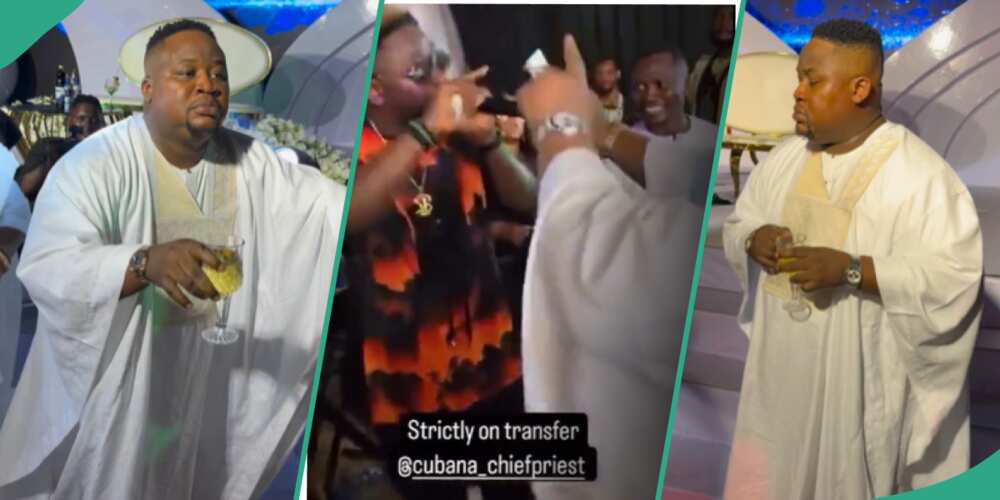 Video of Cubana Chiefpriest at Seyi Vodi's party
