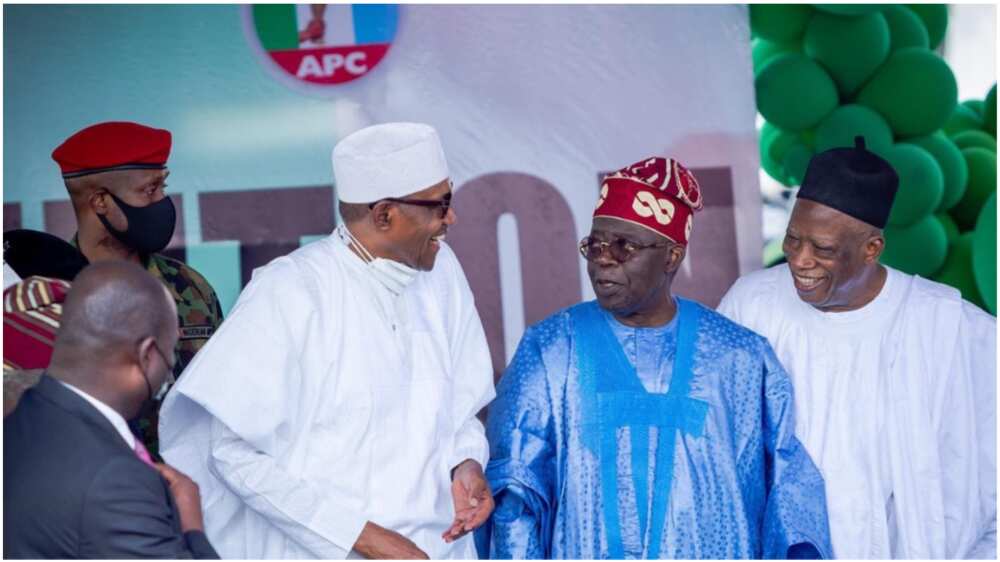 APC Leaders/Muhammadu Buhari/Bola Tinubu/Abdullahi Adamu/2023 election