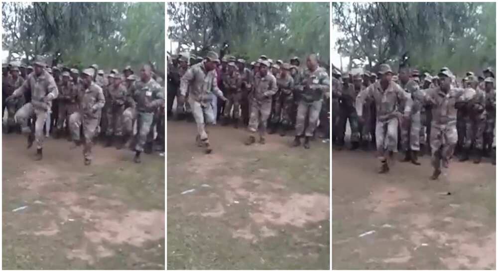 Photos of dancing soldiers. Photos of dancing soldiers.