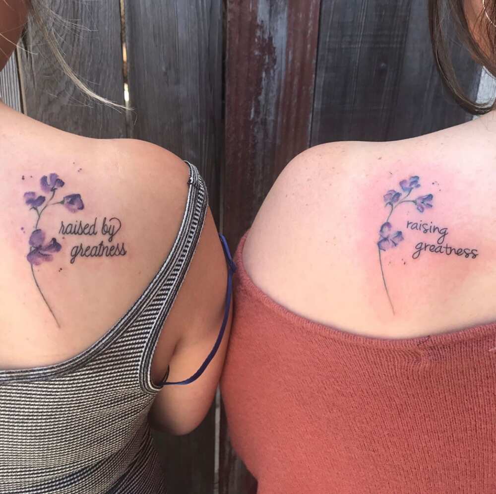 Mother daughter tattoos