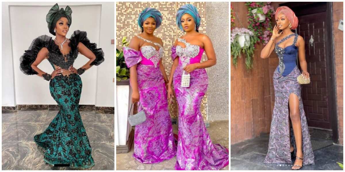 Asoebi Fashion: Chioma Goodhair, 7 Others Dazzle in Elaborate Wedding ...