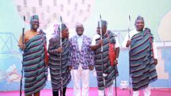 Rare photos of PDP's G-5 governors led by WIke seen dancing in traditional attire emerge